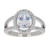 Silver Cubic Zirconia Oval Ring by Icesia