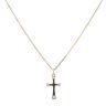 18ct Yellow Gold 0.10ct Brilliant Cut Diamond Cross Pendant and Chain 18"
