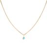 14ct Yellow Gold Children's Green Eye Pendant And Chain 14"