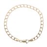 9ct Yellow Gold Rectangle Link Curb Bracelet 8"