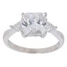 9ct White Gold Cubic Zirconia Three Stone Ring