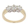 18ct Yellow Gold 1.00ct Brilliant Cut Diamond Trilogy Ring