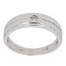 9ct White Gold 0.10ct Diamond Solitaire Signet Ring