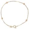 9ct Yellow Gold Box and Bead Bracelet 7"