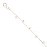 9ct Yellow Gold Cubic Zirconia and Circle Bracelet 7.5"
