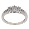 9ct White Gold 0.25ct Brilliant Cut Diamond Cluster Ring