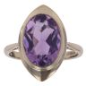 9ct Yellow Gold Amethyst Single Stone Ring