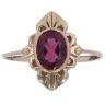 9ct Yellow Gold Garnet Solitaire Ring