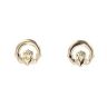 9ct Yellow Gold Claddagh Stud Earrings