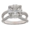 18ct White Gold 2.89ct Brilliant Cut Diamond Cluster Ring