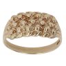 9ct Yellow Gold Three Row Keeper Ring