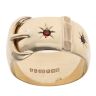 9ct Yellow Gold Garnet Buckle Ring