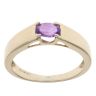 9ct Yellow Gold Amethyst Solitaire Ring