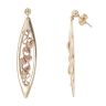9ct Yellow and Rose Gold Tree of Life Marquise Clogau Drop Earrings