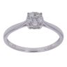 9ct White Gold 0.20ct Brilliant Cut Diamond Cluster Ring