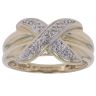 9ct Yellow Gold 0.05ct Brilliant Cut Diamond Crossover Ring