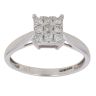 9ct White Gold 0.20ct Brilliant Cut Diamond Cluster Ring
