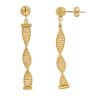 22ct Yellow Gold Fancy Twist Drop Earrings