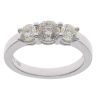 18ct White Gold 1.00ct Brilliant Cut Diamond Graduated Trilogy Ring