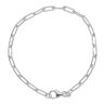 Silver Paperclip Link Bracelet 7.5" By Icesia