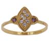 22ct Yellow Gold Cubic Zirconia Shield Fancy Ring