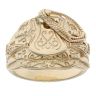 9ct Yellow Gold Patterned Saddle Ring
