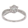9ct White Gold 0.25ct Brilliant Cut Diamond Cluster Ring