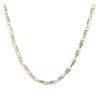 14ct Yellow Gold Greek Key Bar Link Chain 22"
