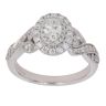 14ct White Gold 0.87ct Oval, Marquise And Brilliant Cut Diamond Cluster Ring