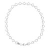 Silver Diamond Cut Hearts Anklet Bracelet 10"
