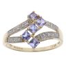9ct Yellow Gold 0.15ct Diamond and Tanzanite Fancy Ring