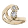 9ct Yellow Gold 0.50ct Brilliant Cut Diamond Two Stone Ring