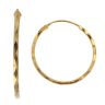 22ct Yellow Gold Diamond Cut Hoop Earrings