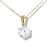 9ct Yellow Gold Cubic Zirconia Pendant And 16" Chain