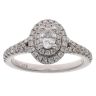 Vera Wang 18ct White Gold 0.75ct Oval And Brilliant Cut Diamond Cluster Ring