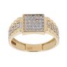 Children's 14ct Yellow And White Gold Cubic Zirconia Greek Key Ring