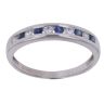 9ct White Gold 0.15ct Diamond and Sapphire Eternity Ring