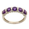 9ct Yellow Gold Amethyst Five Stone Ring