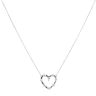 18ct White Gold 0.50ct Brilliant Cut Diamond Heart Pendant and Chain 18"