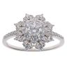 Silver Cubic Zirconia Floral Cluster Ring By Icesia