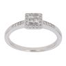 18ct White Gold 0.27ct Princess And Brilliant Cut Diamond Cluster Ring