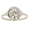 9ct Yellow and White Gold 0.05ct Diamond Knot Ring