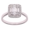 18ct White Gold 0.60ct Brilliant and Baguette Cut Diamond Cluster Ring