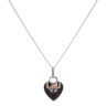 Silver Heart And Bow Pendant And Chain 18" By Icesia