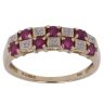 9ct Yellow Gold 0.05ct Diamond And Ruby Ring