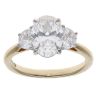 9ct Yellow Gold 2.61ct Oval and Modified Trapeze Lab Grown Diamond Trilogy Ring