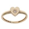 14ct Yellow Gold Cubic Zirconia Heart Ring