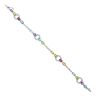 18ct White Gold 0.50ct Brilliant Cut Diamond And Multi Gemstone Bracelet 7"