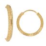 22ct Yellow Gold Dot Grain Hoop Earrings