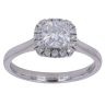 18ct White Gold 1.15ct Cushion and Brilliant Cut Lab Grown Diamond Cluster Ring